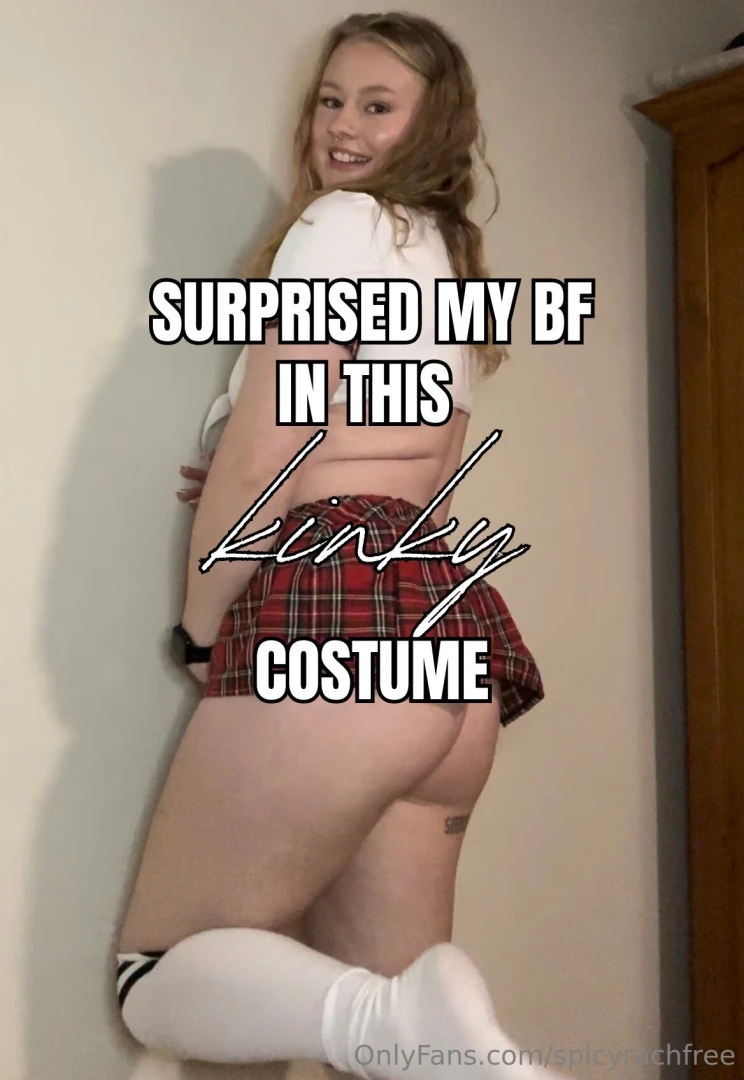 I surprised my boyfriend in this kinky costume he was so impressed 