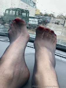 Baby worship my nylons feet while driving me home feet fetish soles part 3