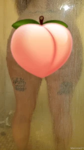 Shower tits through shower glass