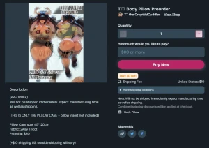 Body pillow pre-orders are open they will be open until march 10th