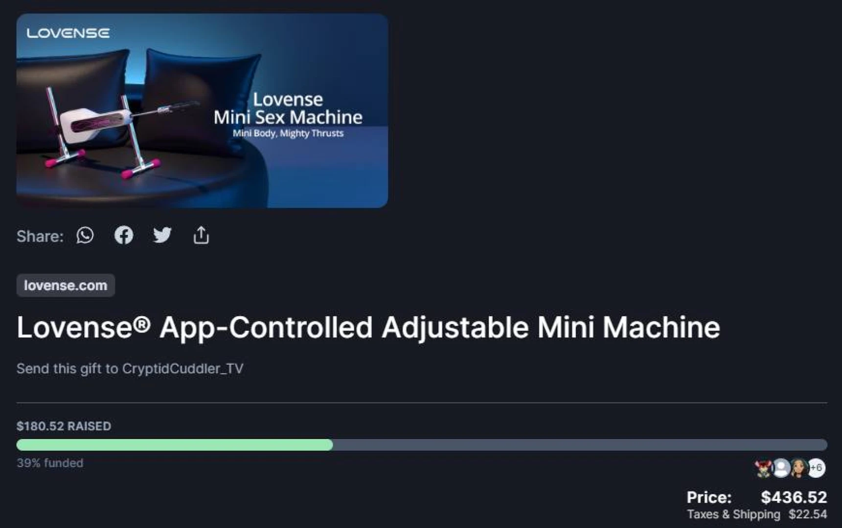 Oh my goodness the the sex machine is at 39 thank you so so much to 