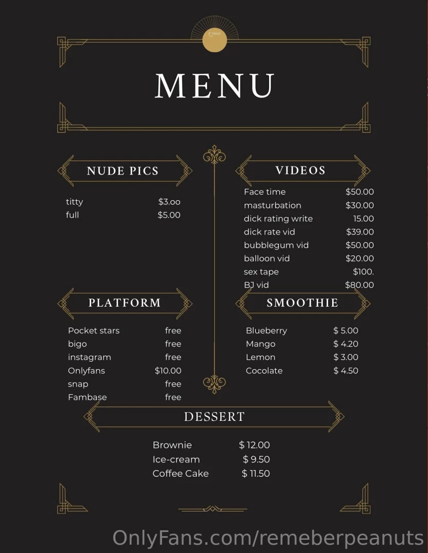 The menu part 1 