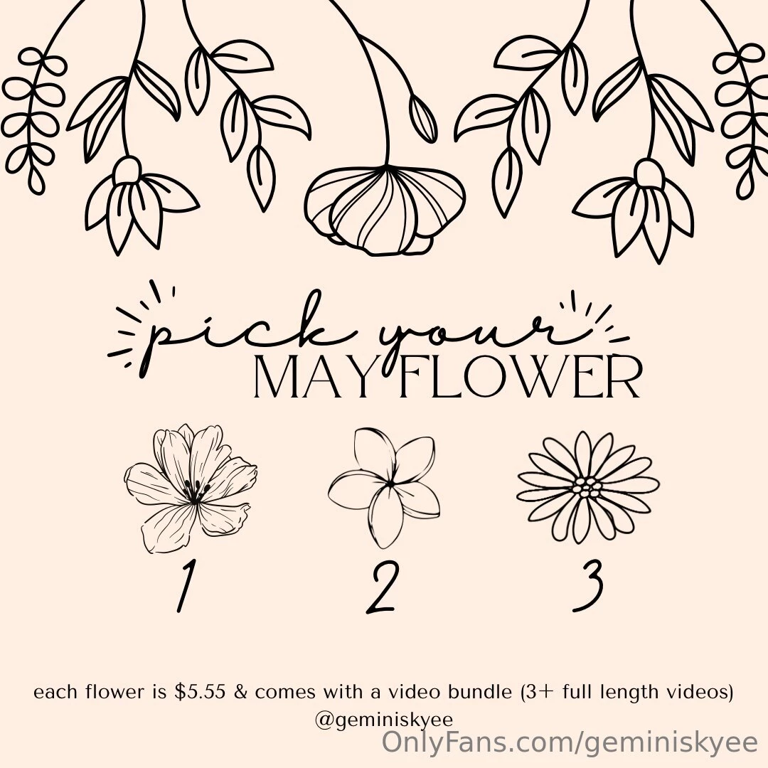 geminiskyee - April showers bring may flowersss tip 5 55 pick ur flower amp get an 