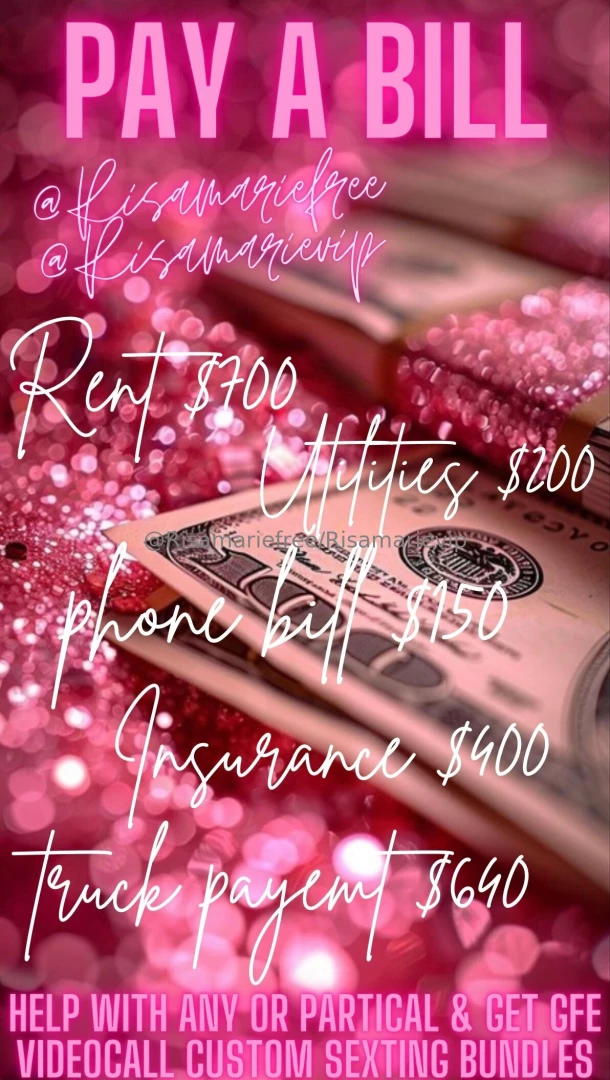 Help me pay my bills and i ll drain your balls 