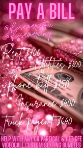 Help me pay my bills and i ll drain your balls