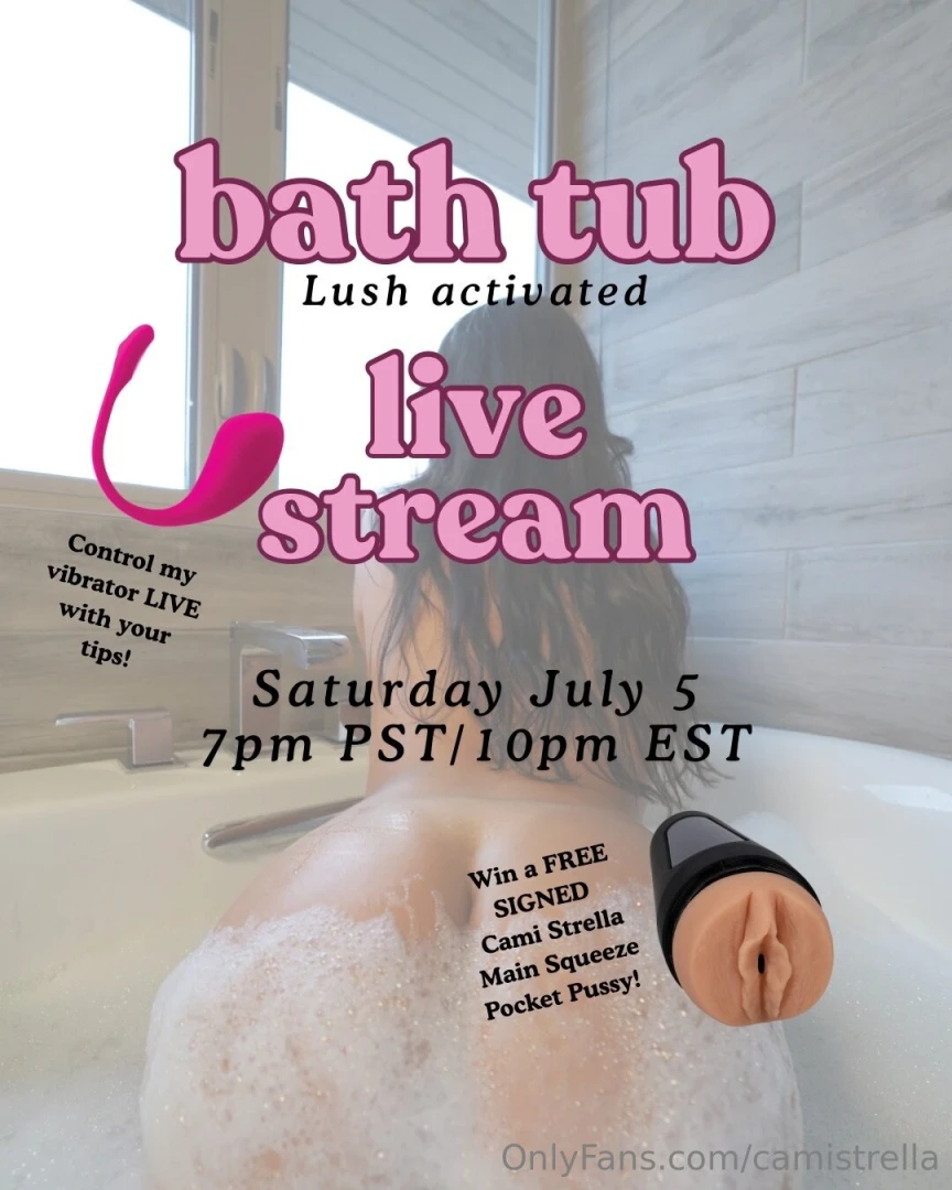 Tonight don t miss the opportunity to control my lush vibe in the bath 
