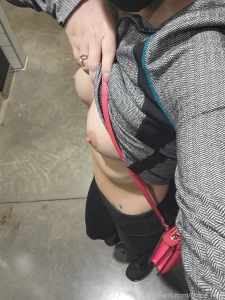 Sweaty post workout boobs part 1