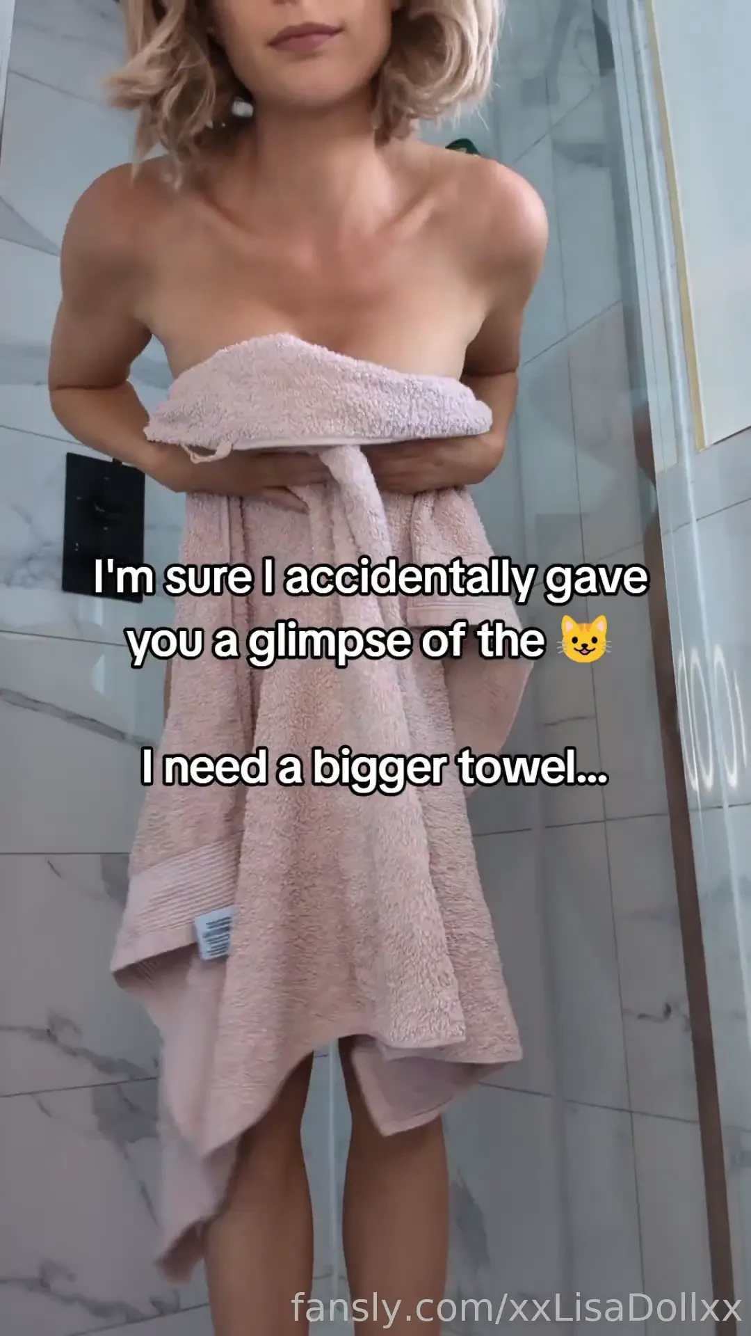 Milf mommy pawg bigtits natural slim blonde towel british shower part 5 
