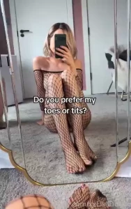 Milf sexy lingerie fishnets petite skinny shorthair teacher footfetish