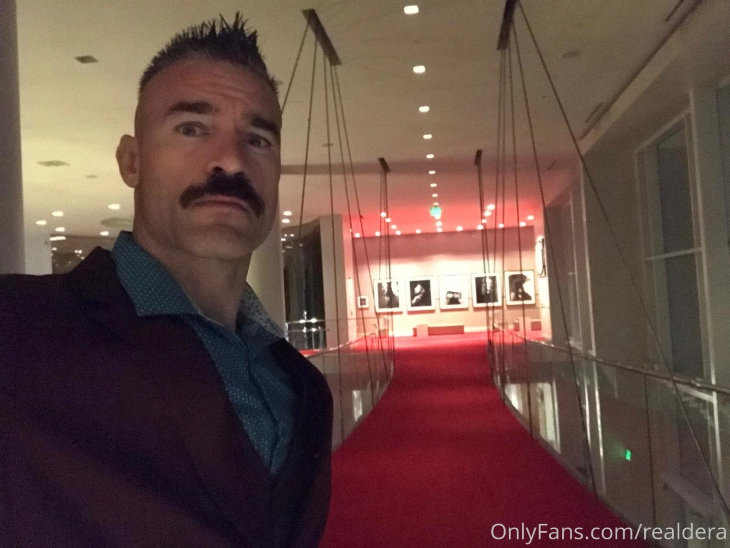 Backstage at the xbiz gala with a piece of art also some paintings 