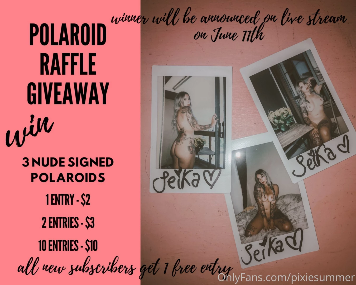 Just 4 days left to enter my raffle giveaway everyone who subscribed 