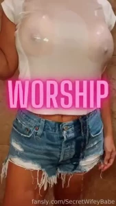 Here s my wet t-shirt pics boys now obey and worship mommy milf mom