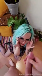 I stroked his cock with my hand making him shoot a thick creamy load