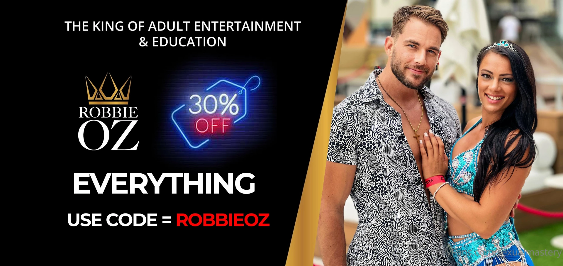 Celebration with the launch of the new robbie oz website we are doing 