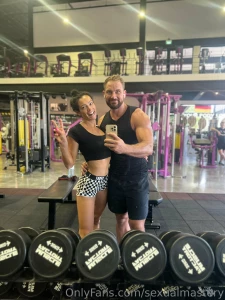 Wifey itskatyfit and i hit the gym muscle factory this was where