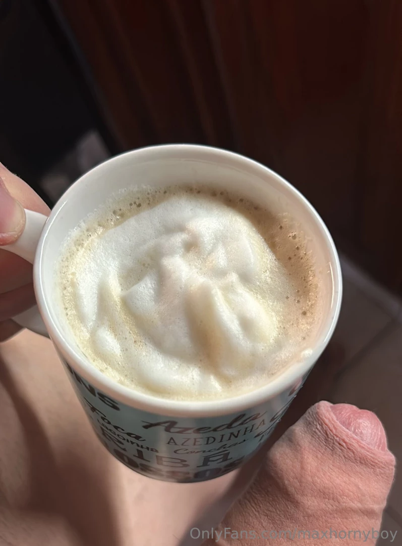 Cup of non-caffeinated coffee before going live on chaturbate com 