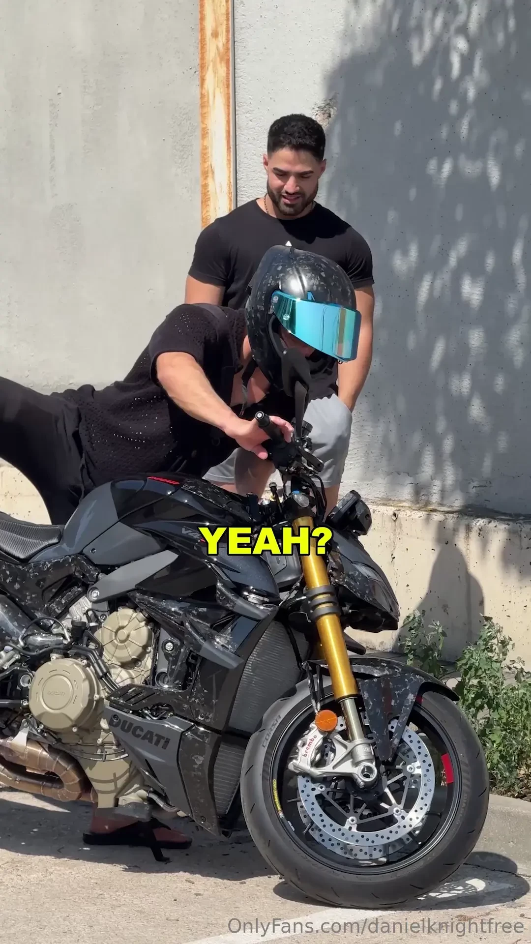 Hot spanish likes my bike but i like him so after little persuading he 