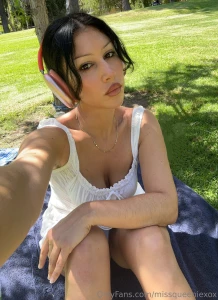 What if you catch me touching my wet pussy under this tree