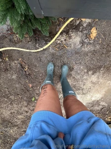 Deep cleaning the coop swipe for the bush