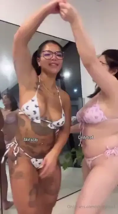 Cute girls in bikinis and twirling want to come and join us part 1 