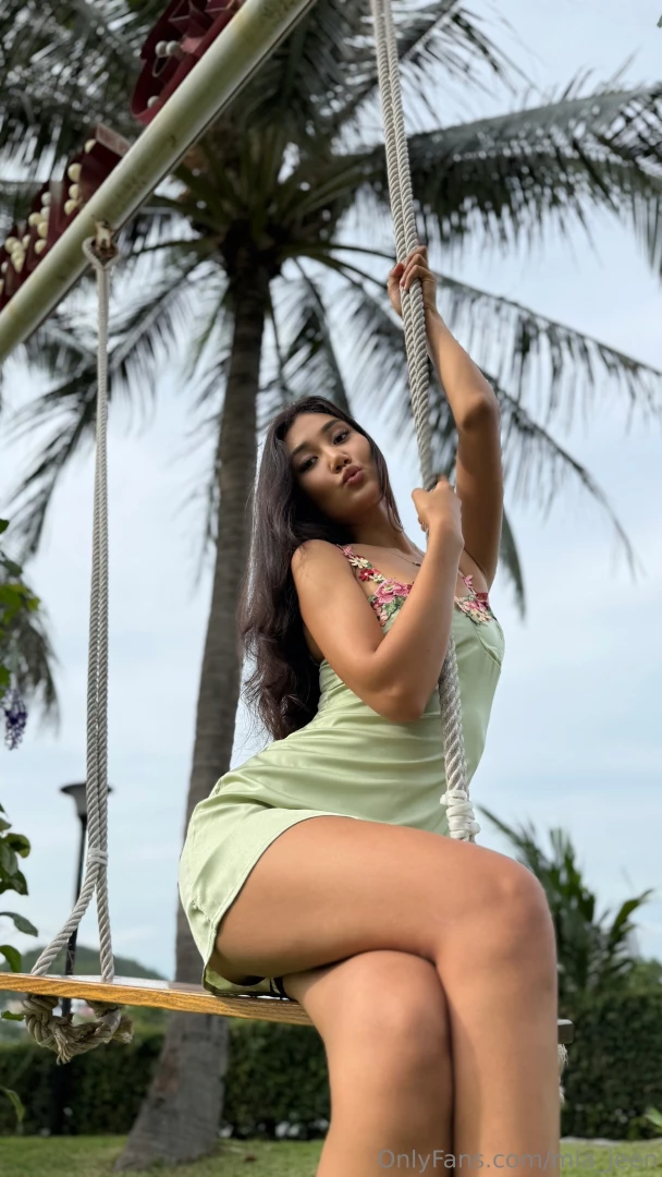 Swinging into your thoughts did you catch my kiss 