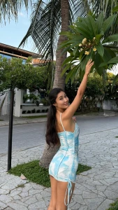 Palm trees soft breeze and me in this little dreamy dress what more do part 1