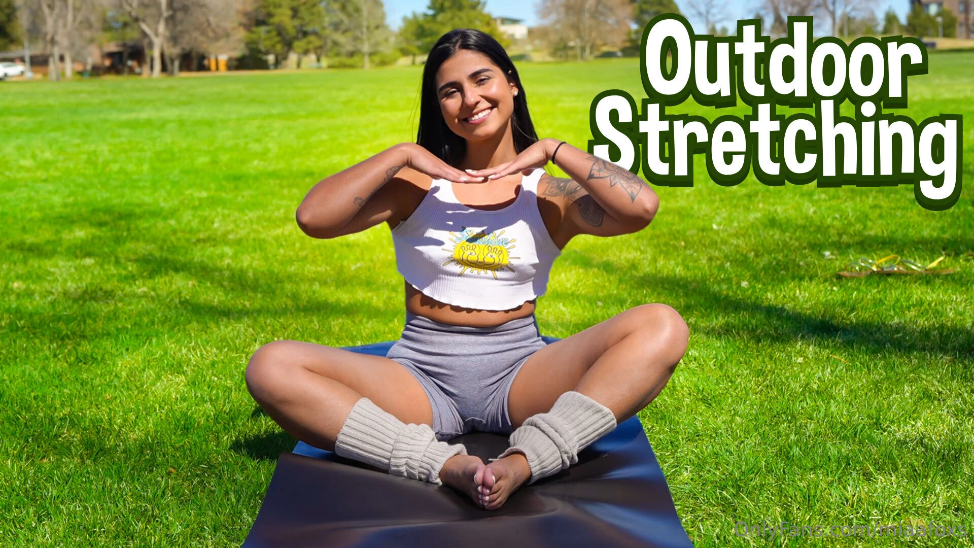 Outdoor stretching with mia refresh and recover with my outdoor 