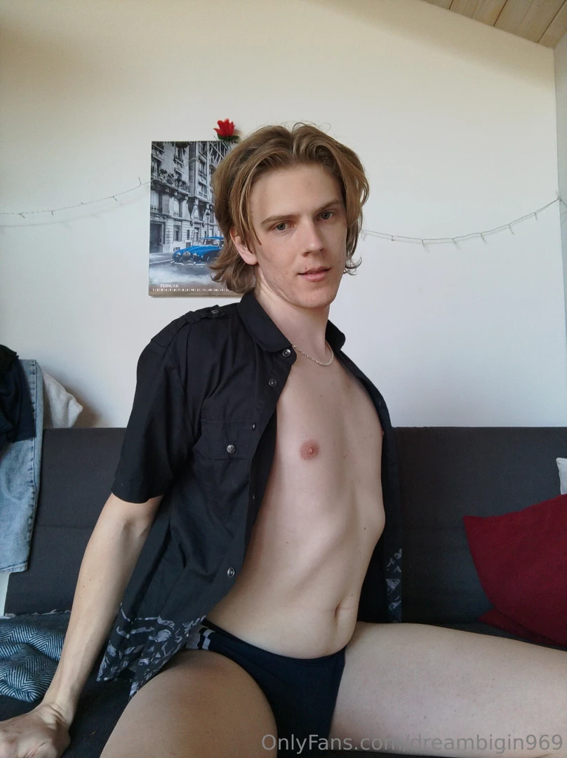 I am home alone there is a couch i am only wearing shirt and shorts we 