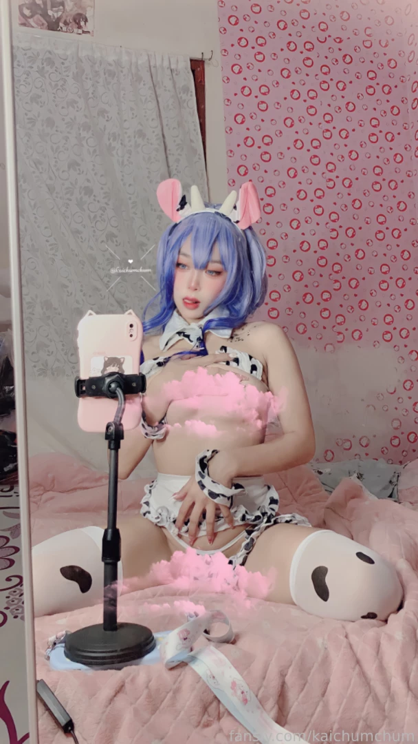 Ganyu cosplay cocomilk set 20 photo 1 vid clip features bewbs implied part 1 