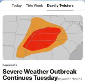 People died in the town next to mine in the tornado on friday and i m