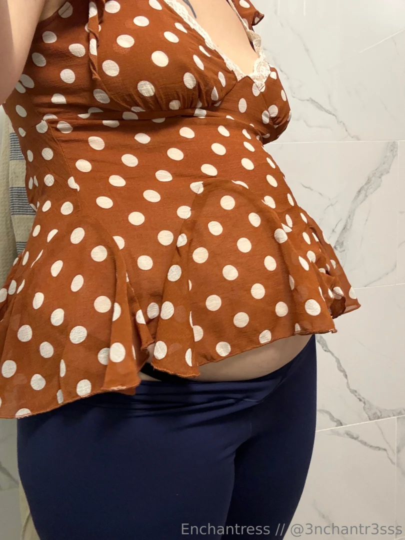 Feeling my tummy sticking out part 2 