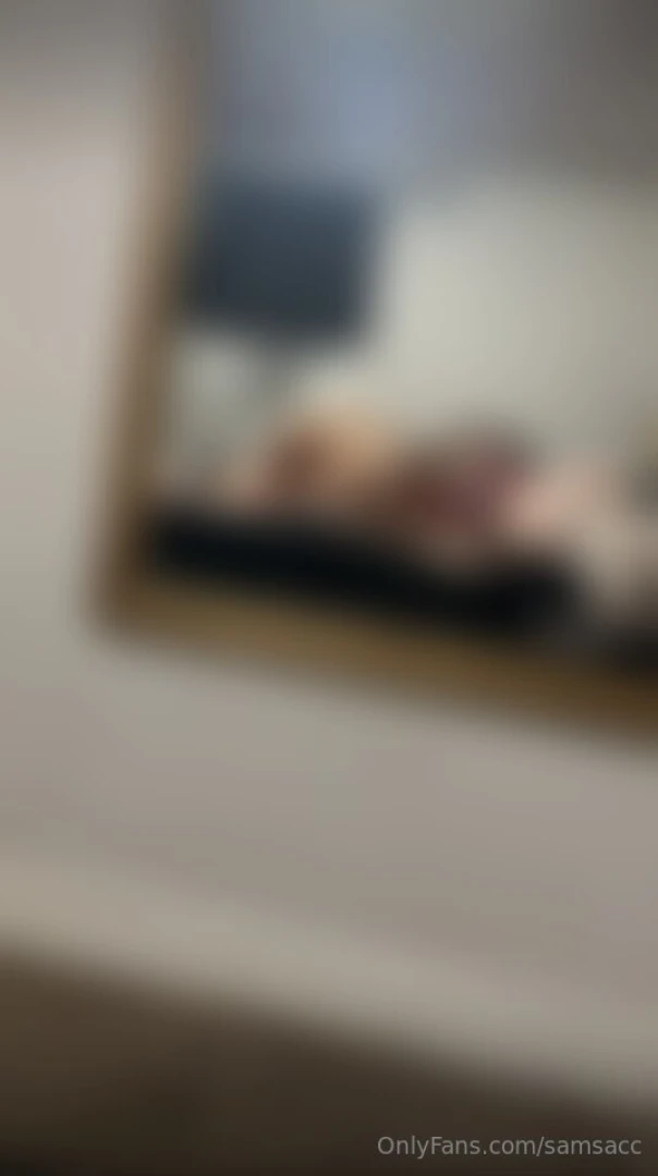 Stripped down and bent over in front of the mirror started twerking 