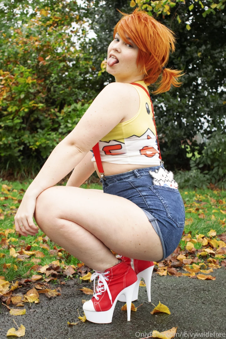 Misty is out looking for pokemon and hunting for them makes her horny part 1 