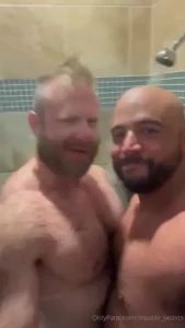 At the gym we waited a bit and we both got in a single shower stall part 1