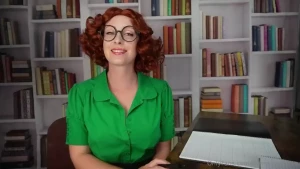 Enf librarian uses a dildo