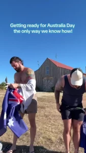 Getting ready for australia day the only way we know how stripped down