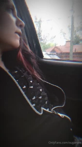 I touch myself in the car waiting for my friend