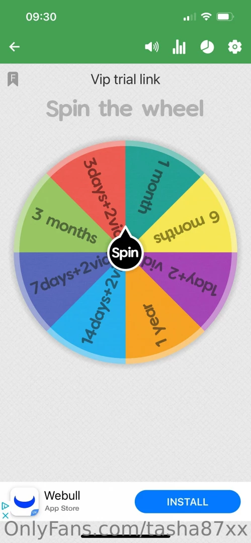 Try your luck with my vip wheel spin tip 5 and good luck i will send 