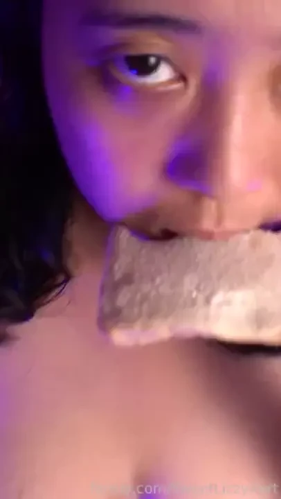 The bread shape fits to my tits tiktok chubby fat milf asian food 