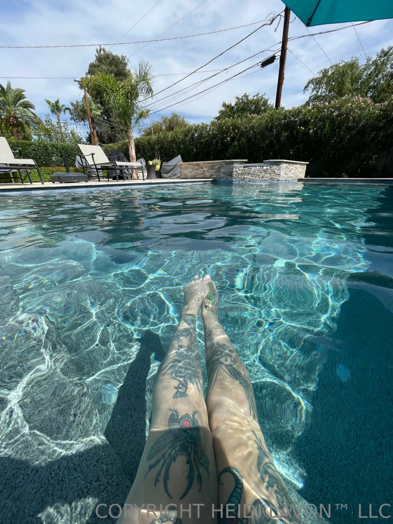 Everybody needs a little naked pool time in this heat how warm is it 