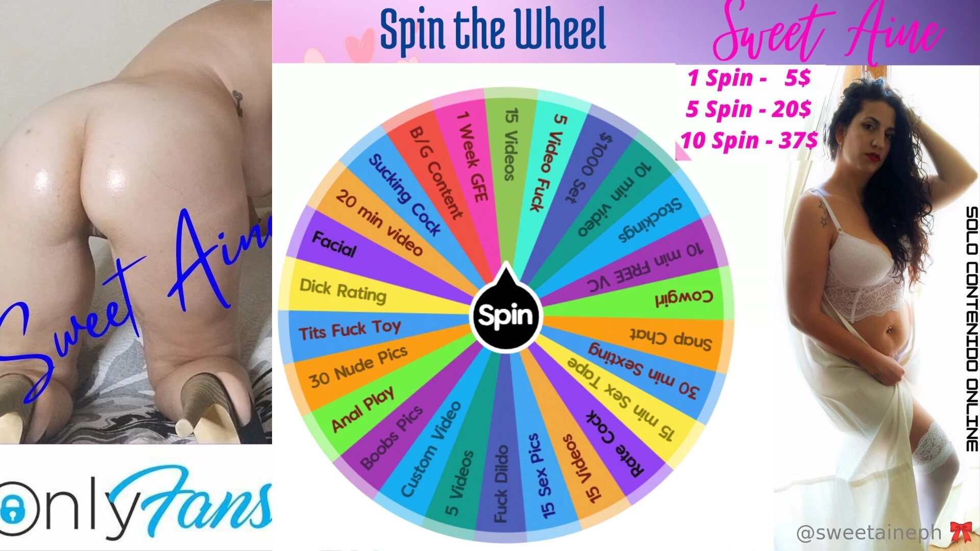 Lucky roulette 1 spin - 5 5 spins - 20 10 spins - 37 
