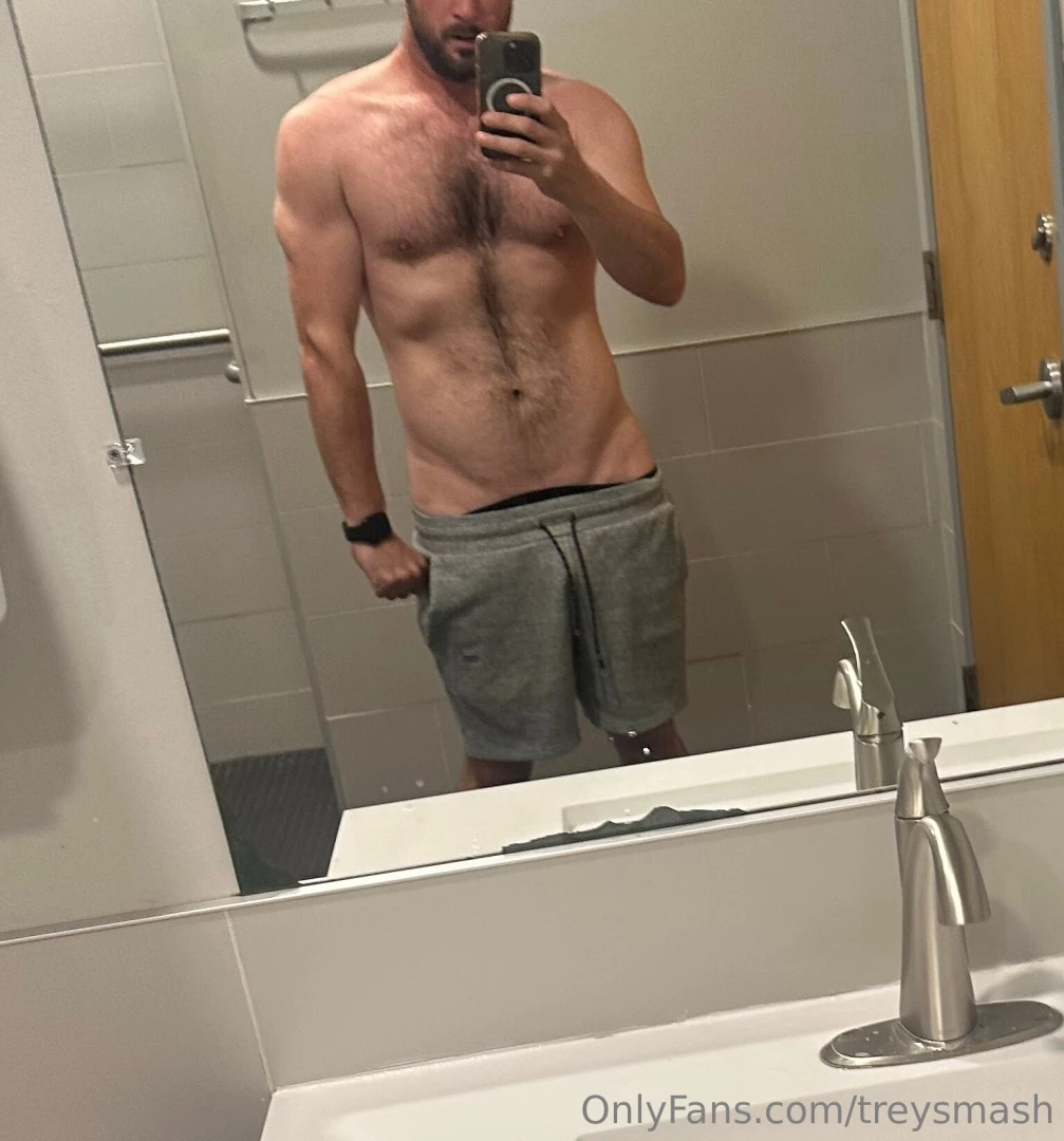 You walk in on me in the gym bathroom what do you do 
