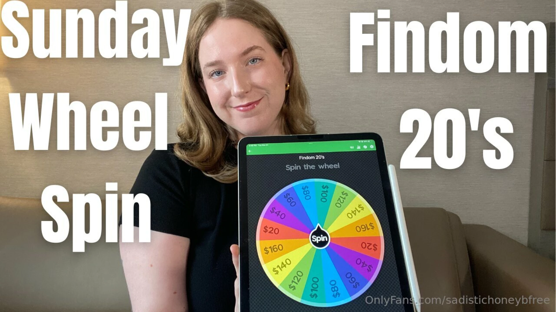 Time for another round of wheel spins this time it is findom 20 s spin 