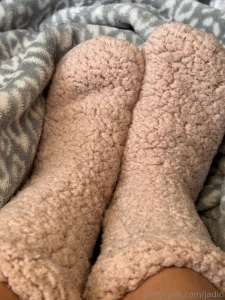 Christmas calls for sparkly red toes and comfy cozy socks