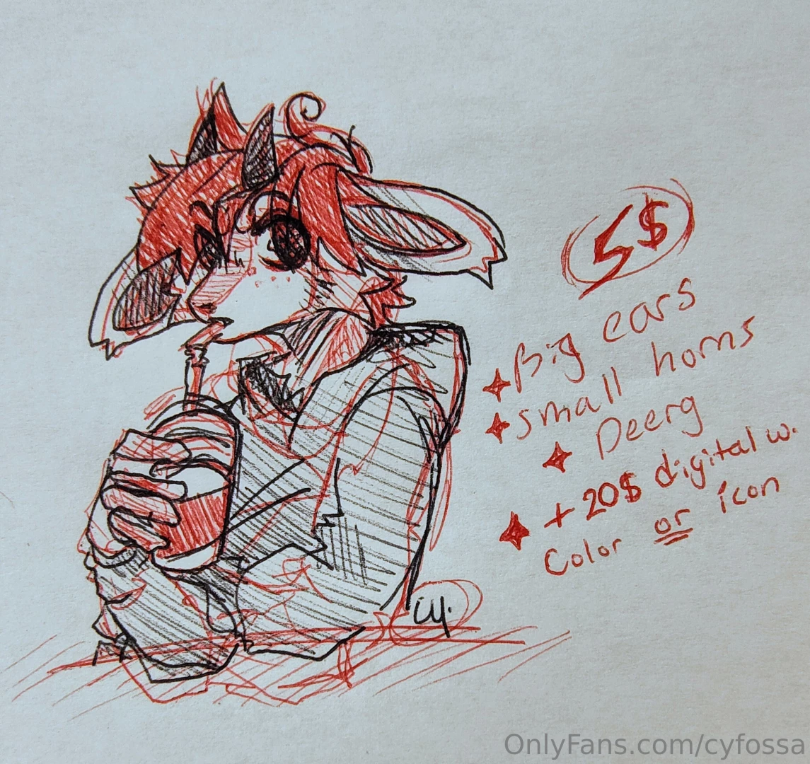 Quick doodle adopt bc i was bored at work 5 or 25 with free bust or an 