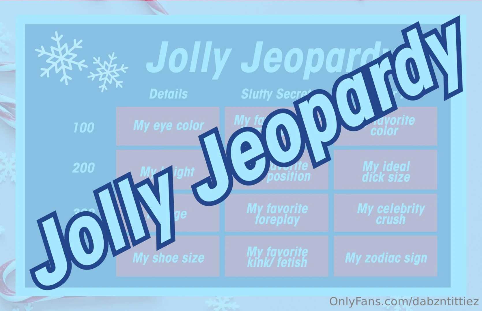 Tip 20 to play pick 3 questions 100-300 points 1 sexy video 300-900 