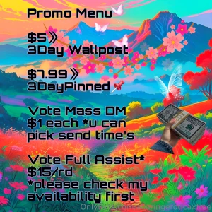 Promo with me limited offering tip post to purchase