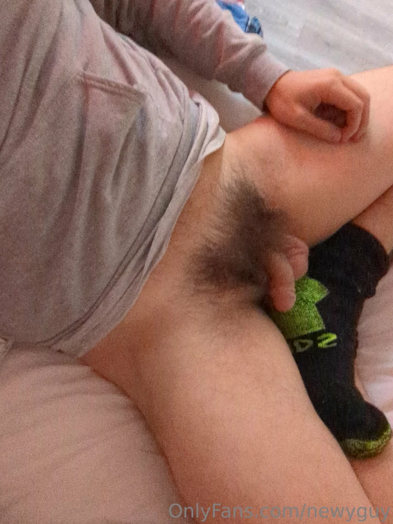 Kicking back after some yard work nice sweaty balls 