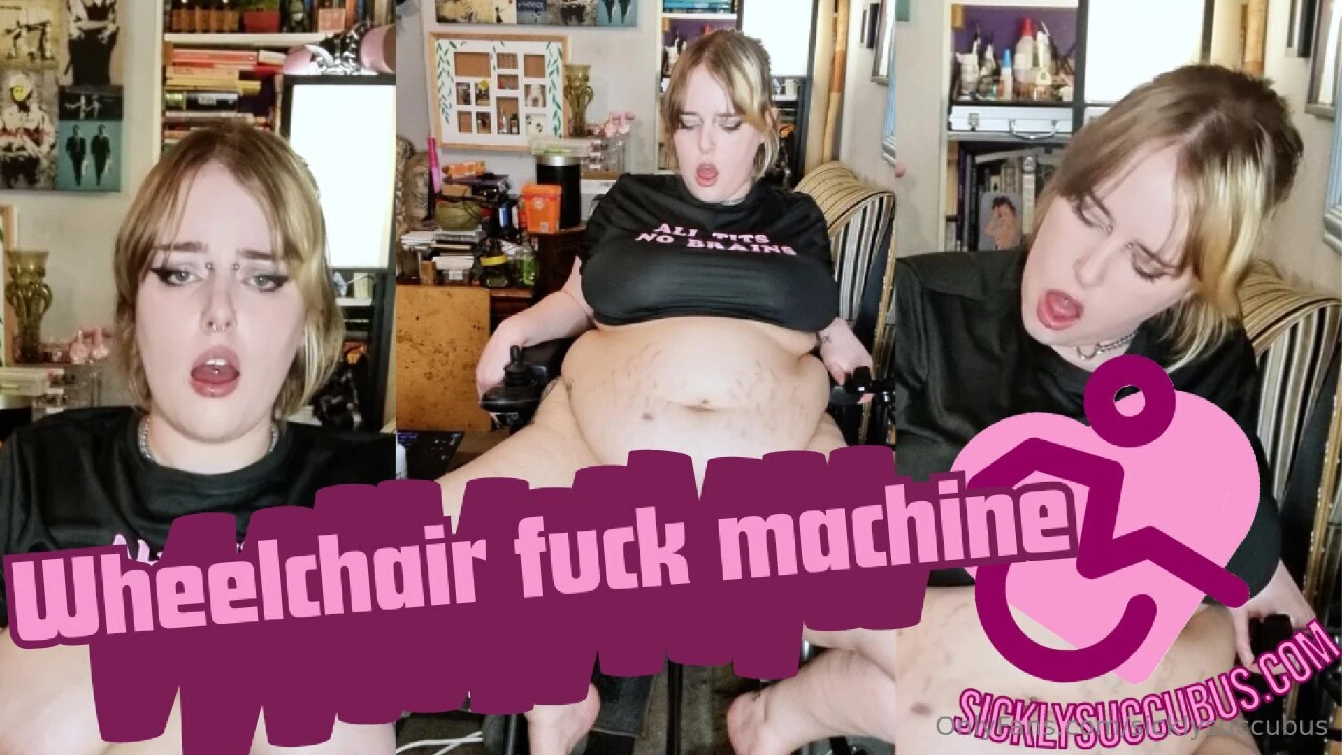 17 minutes of in-chair fucking machine action trying not to cum while 