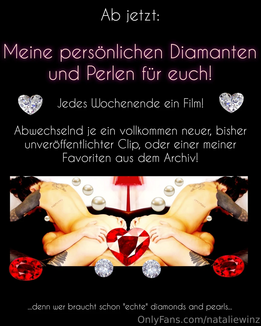 My personal diamonds and pearls for you from now on every sunday 